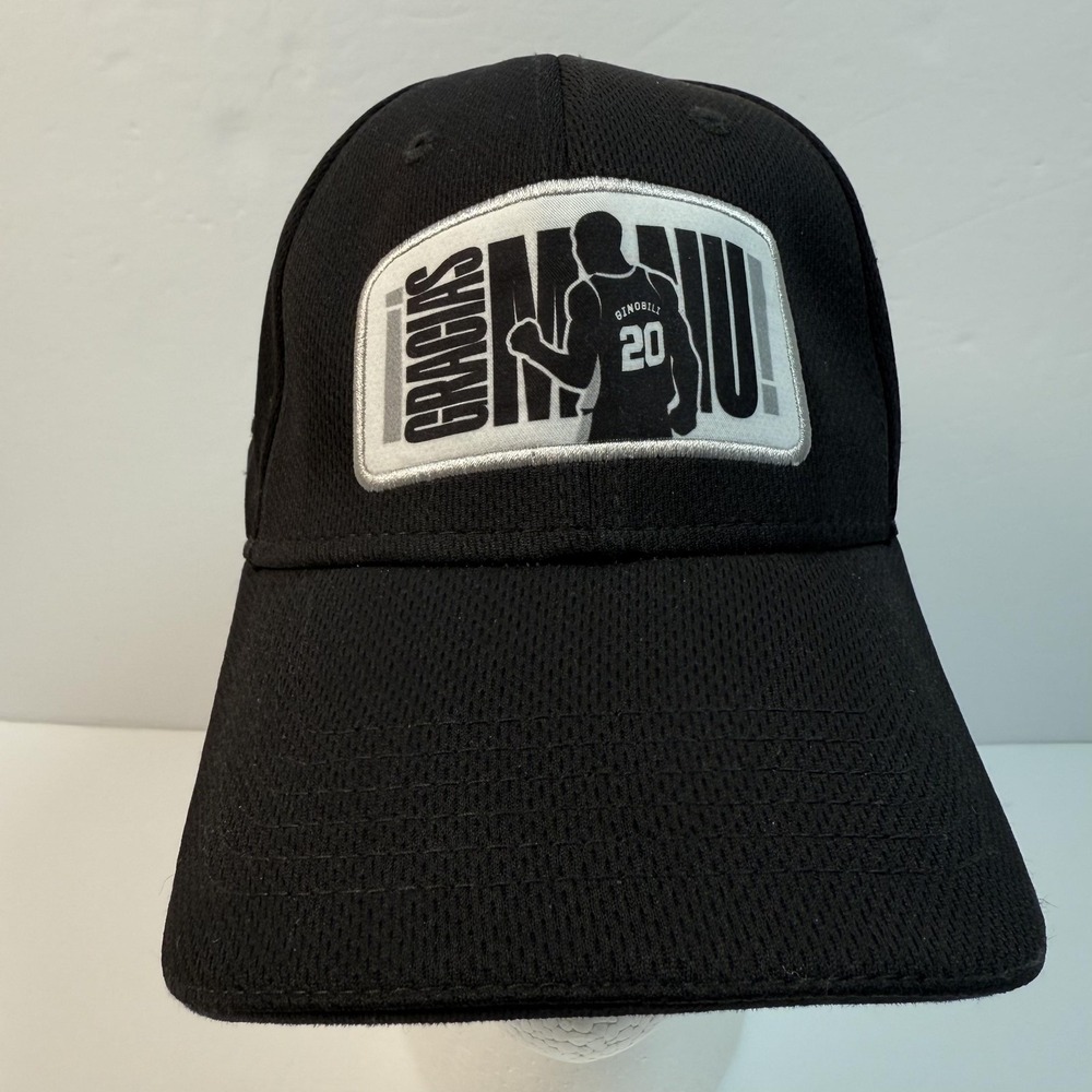 San Antonio Spurs‎ Hat Cap Strap Back NBA Basketball Gracias Manu Ginobili Mens - Picture 2 of 5